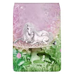 Wonderful Unicorn With Foal On A Mushroom Flap Covers (l)  by FantasyWorld7