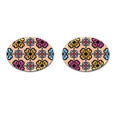 Abstract Seamless Background Pattern Cufflinks (oval)