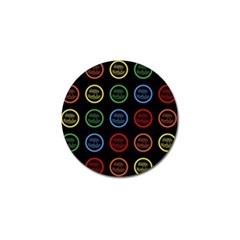 Happy Birthday Colorful Wallpaper Background Golf Ball Marker (4 pack)