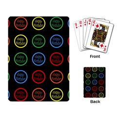 Happy Birthday Colorful Wallpaper Background Playing Card