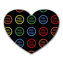 Happy Birthday Colorful Wallpaper Background Heart Mousepads