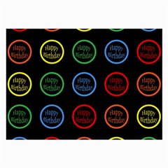 Happy Birthday Colorful Wallpaper Background Large Glasses Cloth