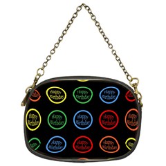 Happy Birthday Colorful Wallpaper Background Chain Purses (One Side) 