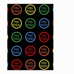 Happy Birthday Colorful Wallpaper Background Small Garden Flag (Two Sides)