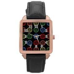 Happy Birthday Colorful Wallpaper Background Rose Gold Leather Watch 