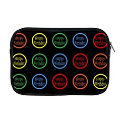 Happy Birthday Colorful Wallpaper Background Apple Macbook Pro 17  Zipper Case by Simbadda