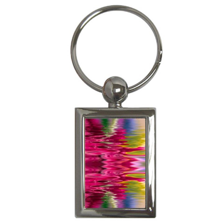 Abstract Pink Colorful Water Background Key Chains (Rectangle) 