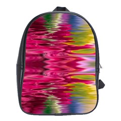Abstract Pink Colorful Water Background School Bags (xl) 