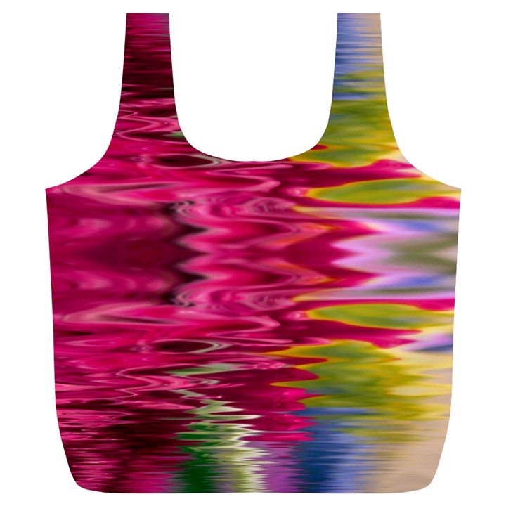 Abstract Pink Colorful Water Background Full Print Recycle Bags (L) 