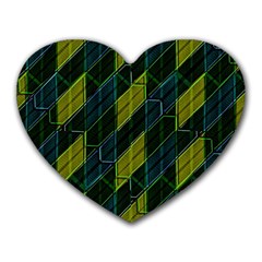 Futuristic Dark Pattern Heart Mousepads