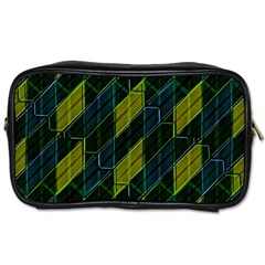 Futuristic Dark Pattern Toiletries Bags by dflcprints