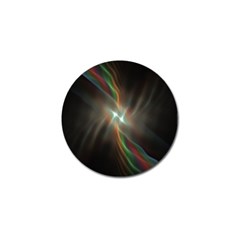 Colorful Waves With Lights Abstract Multicolor Waves With Bright Lights Background Golf Ball Marker by Simbadda