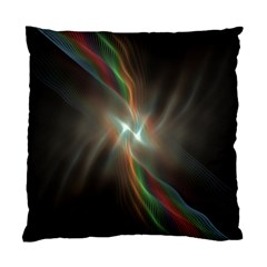 Colorful Waves With Lights Abstract Multicolor Waves With Bright Lights Background Standard Cushion Case (two Sides) by Simbadda