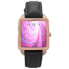 Vortexglow Abstract Background Wallpaper Rose Gold Leather Watch 