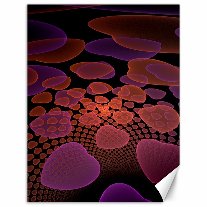 Heart Invasion Background Image With Many Hearts Canvas 12  x 16  