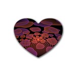Heart Invasion Background Image With Many Hearts Heart Coaster (4 pack)  Front