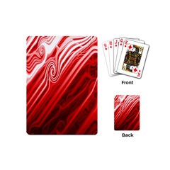 Red Abstract Swirling Pattern Background Wallpaper Playing Cards (mini)  by Simbadda