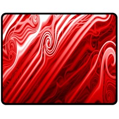 Red Abstract Swirling Pattern Background Wallpaper Double Sided Fleece Blanket (medium)  by Simbadda