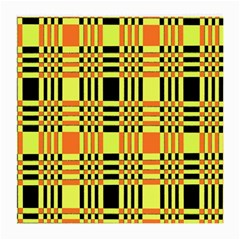 Yellow Orange And Black Background Plaid Like Background Of Halloween Colors Orange Yellow And Black Medium Glasses Cloth by Simbadda