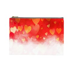 Abstract Love Heart Design Cosmetic Bag (Large) 