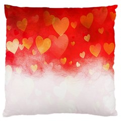 Abstract Love Heart Design Large Cushion Case (One Side)