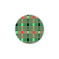 Bright Christmas Abstract Background Christmas Colors Of Red Green And Black Make Up This Abstract Golf Ball Marker (10 Pack)