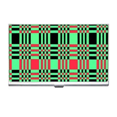 Bright Christmas Abstract Background Christmas Colors Of Red Green And Black Make Up This Abstract Business Card Holders by Simbadda