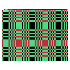 Bright Christmas Abstract Background Christmas Colors Of Red Green And Black Make Up This Abstract Cosmetic Bag (xxxl)  by Simbadda