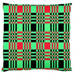 Bright Christmas Abstract Background Christmas Colors Of Red Green And Black Make Up This Abstract Standard Flano Cushion Case (two Sides)