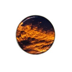 Abstract Orange Black Sunset Clouds Hat Clip Ball Marker (10 pack)