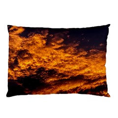 Abstract Orange Black Sunset Clouds Pillow Case (Two Sides)