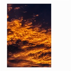 Abstract Orange Black Sunset Clouds Small Garden Flag (Two Sides)