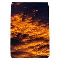 Abstract Orange Black Sunset Clouds Flap Covers (S) 