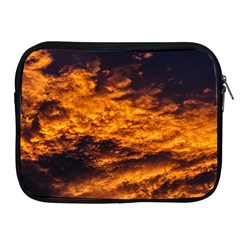 Abstract Orange Black Sunset Clouds Apple iPad 2/3/4 Zipper Cases