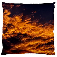 Abstract Orange Black Sunset Clouds Standard Flano Cushion Case (One Side)
