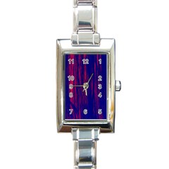 Abstract Color Red Blue Rectangle Italian Charm Watch by Simbadda