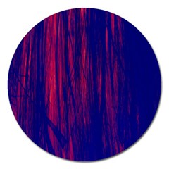 Abstract Color Red Blue Magnet 5  (round) by Simbadda