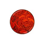 Orange Abstract Background Hat Clip Ball Marker (10 pack) Front