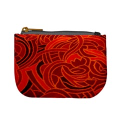 Orange Abstract Background Mini Coin Purses by Simbadda