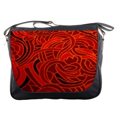 Orange Abstract Background Messenger Bags