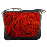 Orange Abstract Background Messenger Bags Front