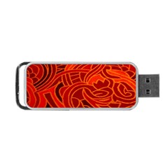 Orange Abstract Background Portable Usb Flash (two Sides)