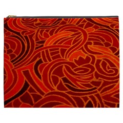 Orange Abstract Background Cosmetic Bag (xxxl)  by Simbadda