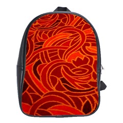 Orange Abstract Background School Bags (xl)  by Simbadda