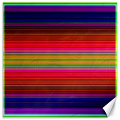 Fiesta Stripe Bright Colorful Neon Stripes Cinco De Mayo Background Canvas 12  X 12   by Simbadda