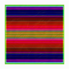 Fiesta Stripe Bright Colorful Neon Stripes Cinco De Mayo Background Medium Glasses Cloth (2-side) by Simbadda