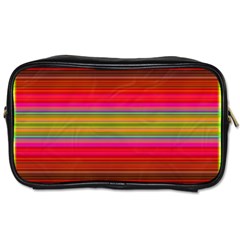 Fiesta Stripe Bright Colorful Neon Stripes Cinco De Mayo Background Toiletries Bags by Simbadda