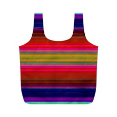 Fiesta Stripe Bright Colorful Neon Stripes Cinco De Mayo Background Full Print Recycle Bags (m)  by Simbadda