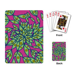 Big Growth Abstract Floral Texture Playing Card by Simbadda