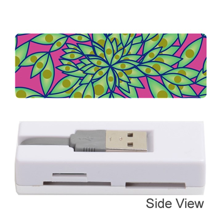 Big Growth Abstract Floral Texture Memory Card Reader (Stick) 